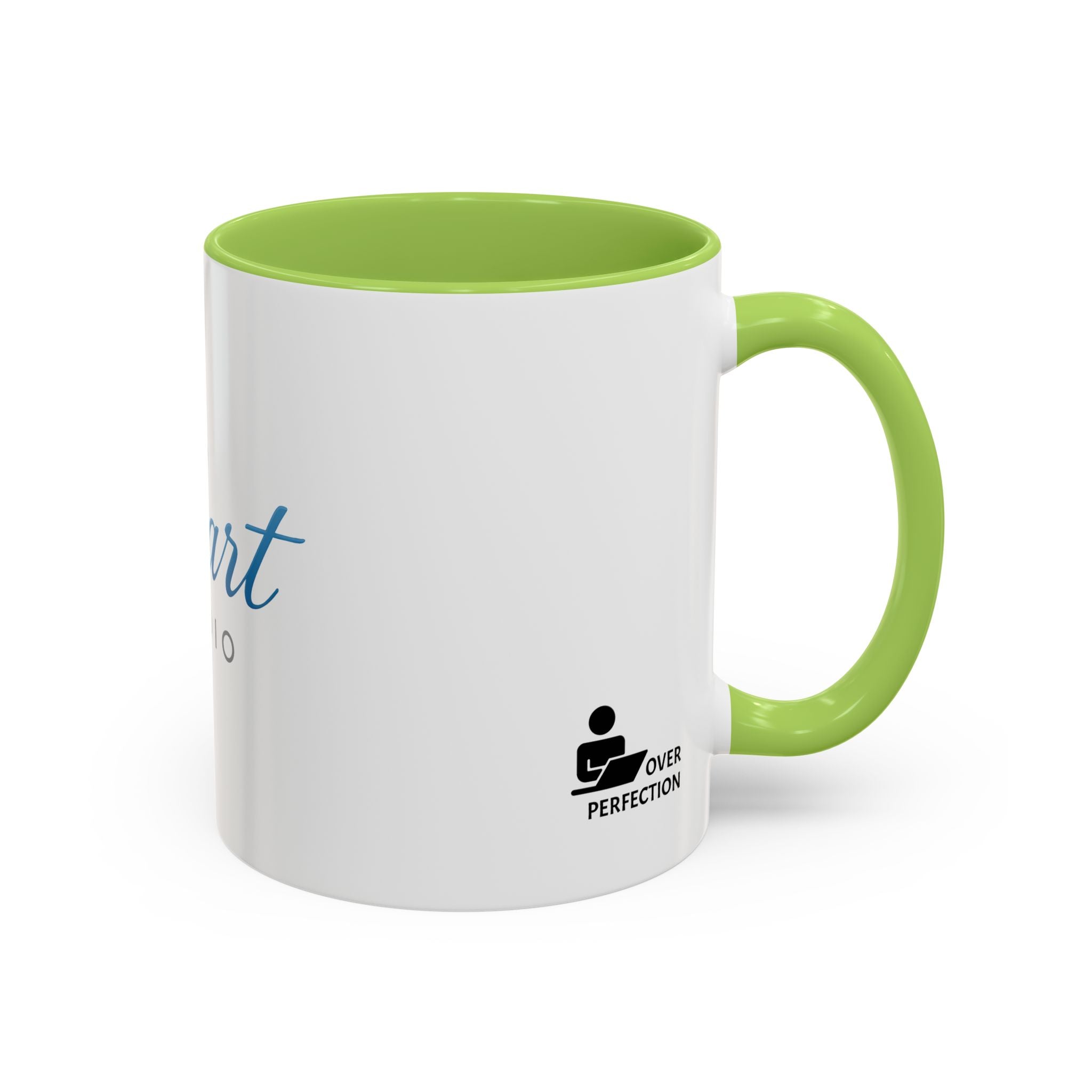 Cobart Studio Branded Accent Coffee Mug – 11/15oz Ceramic Mug (Black Handle & Rim)