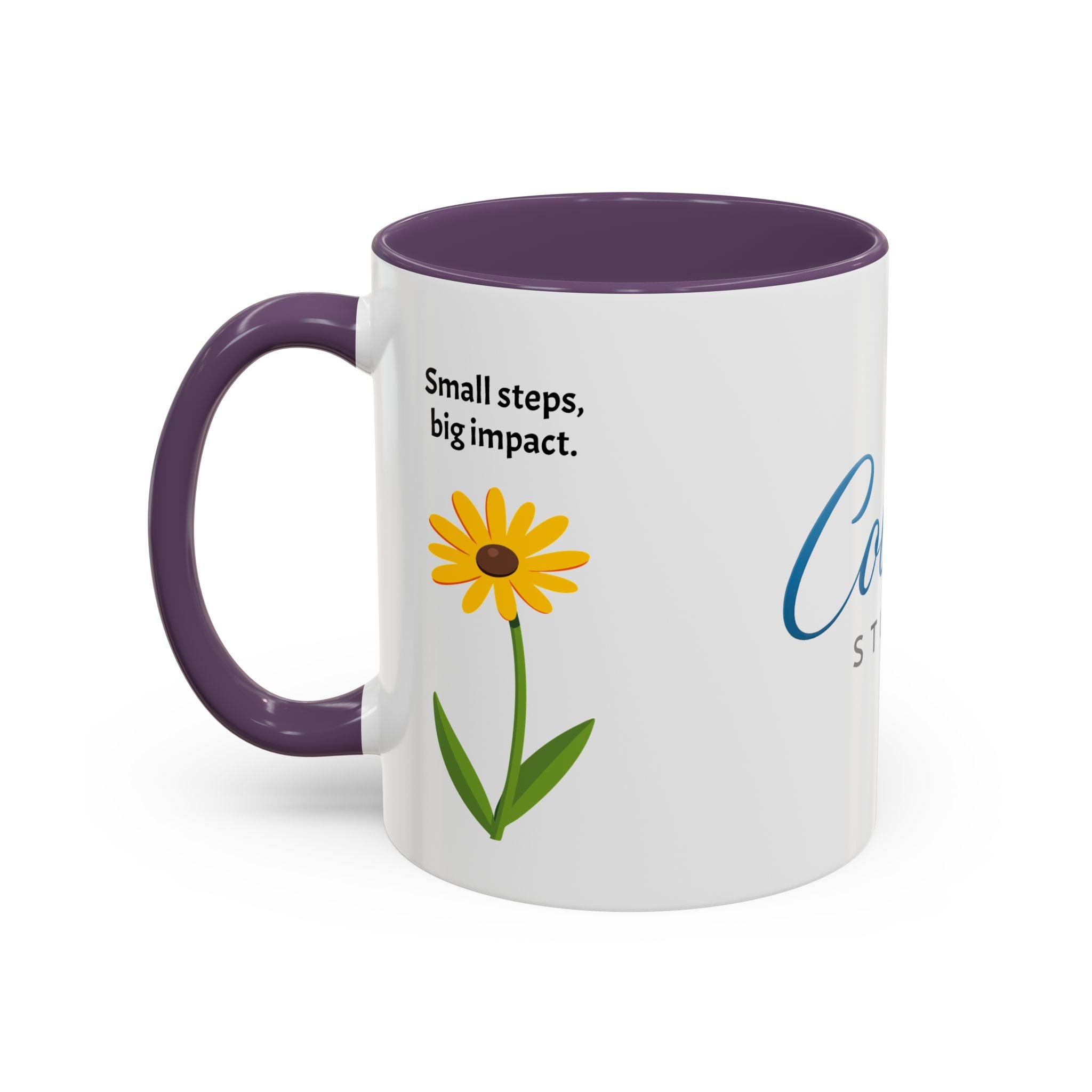 Copy of Cobart Studio Branded Accent Coffee Mug – 11/15oz Ceramic Mug (Black Handle & Rim)