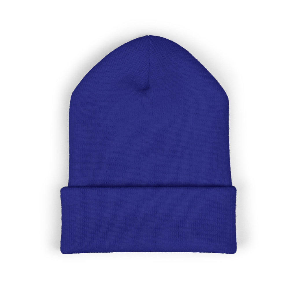 Embroidered 'Cobalt Studio' Classic Cuffed Beanie — Cozy Logo Knit Hat