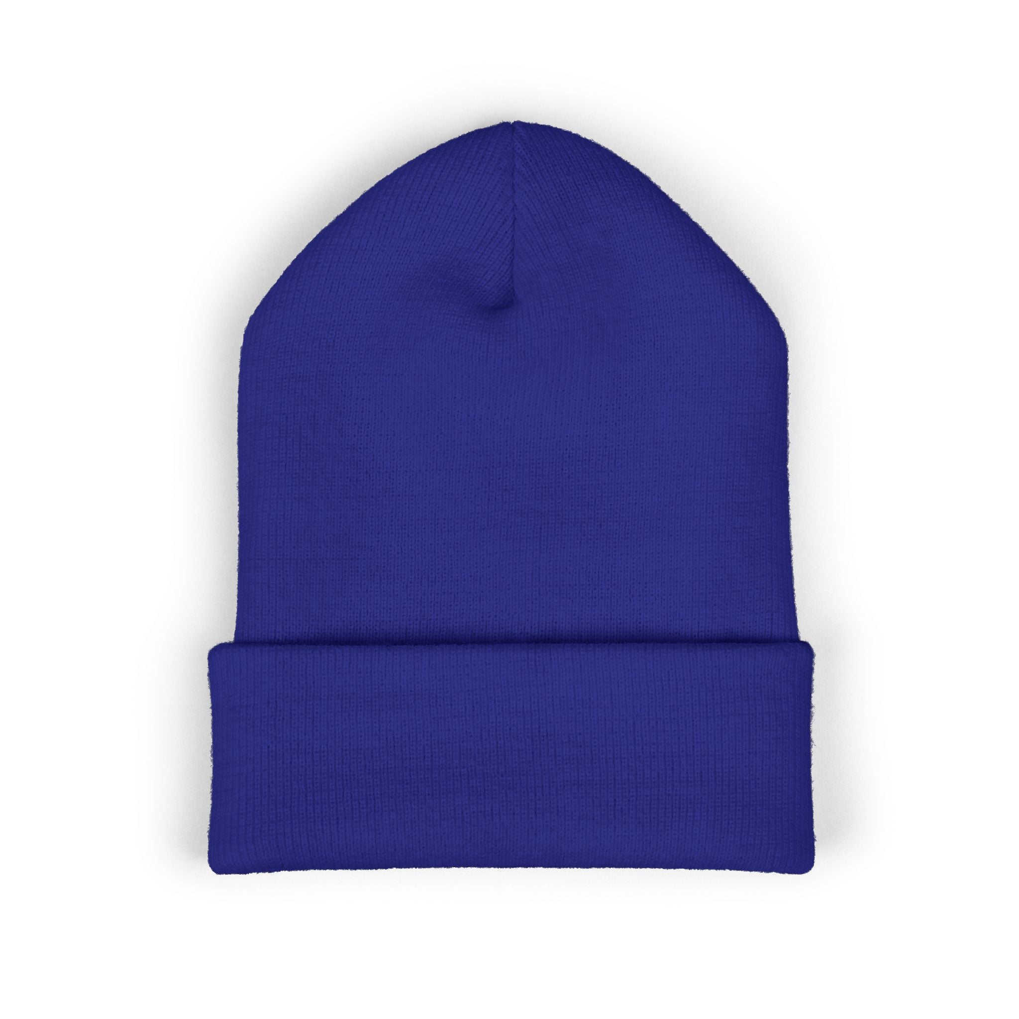 Embroidered 'Cobalt Studio' Classic Cuffed Beanie — Cozy Logo Knit Hat