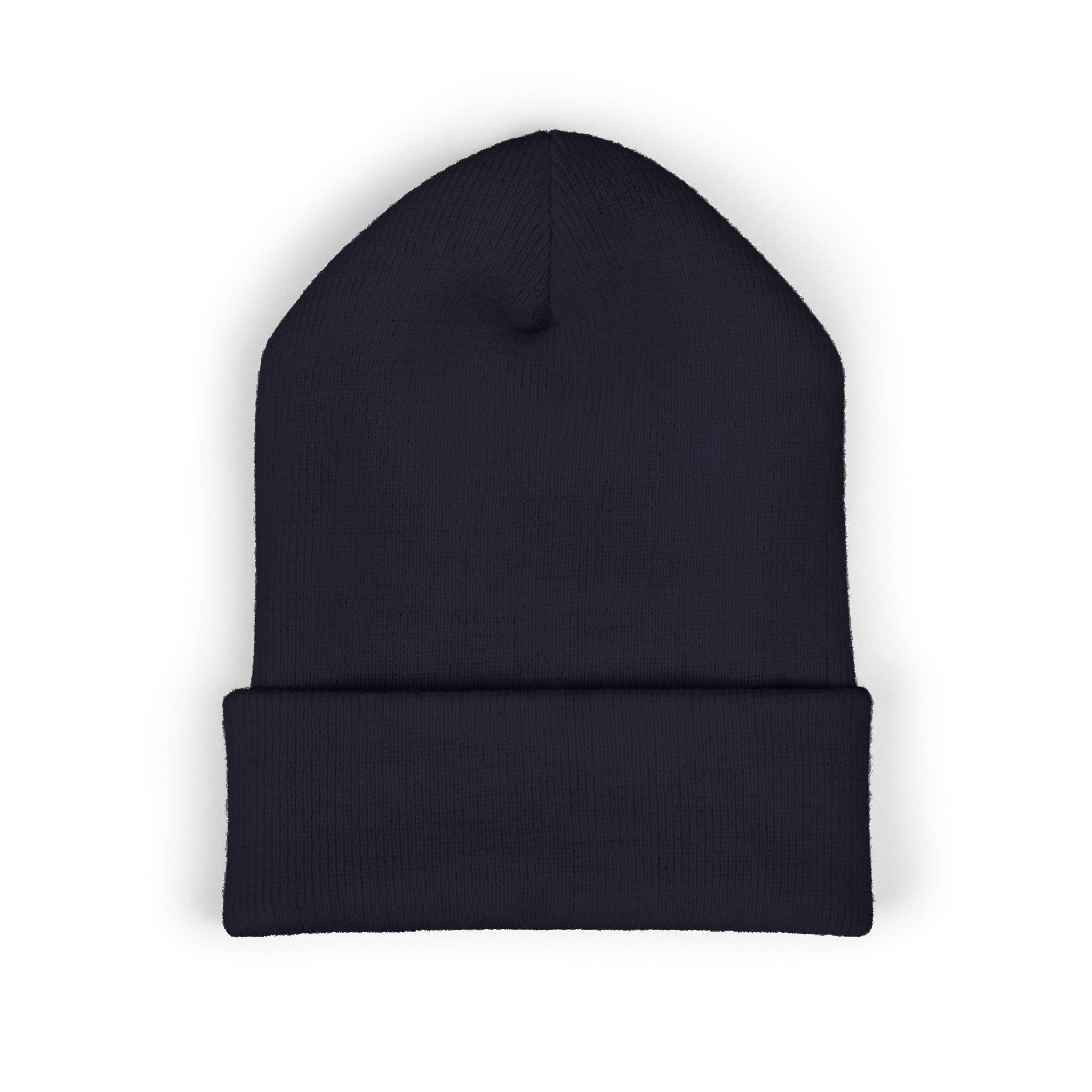 Embroidered 'Cobalt Studio' Classic Cuffed Beanie — Cozy Logo Knit Hat