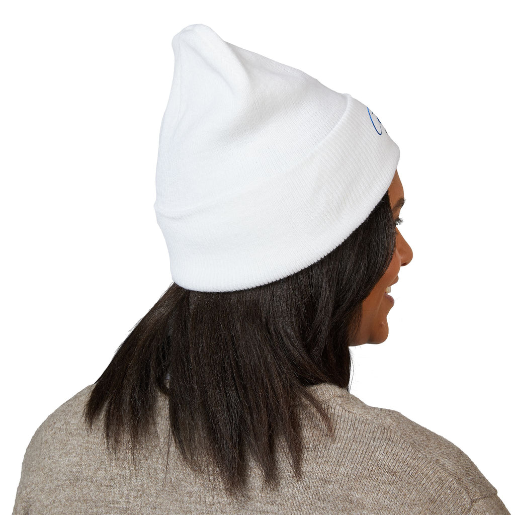 Embroidered 'Cobalt Studio' Classic Cuffed Beanie — Cozy Logo Knit Hat