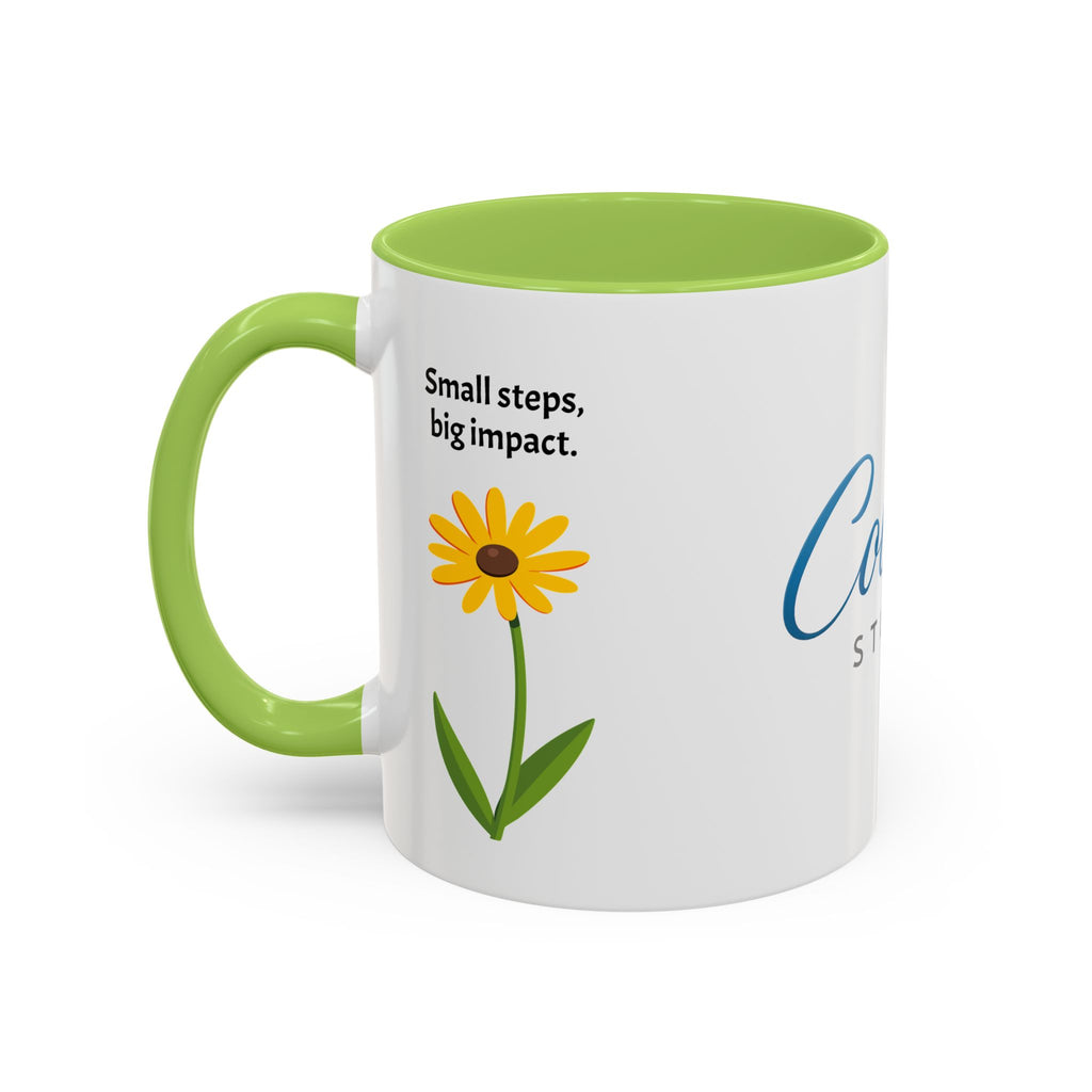 Cobart Studio Branded Accent Coffee Mug – 11/15oz Ceramic Mug (Black Handle & Rim)