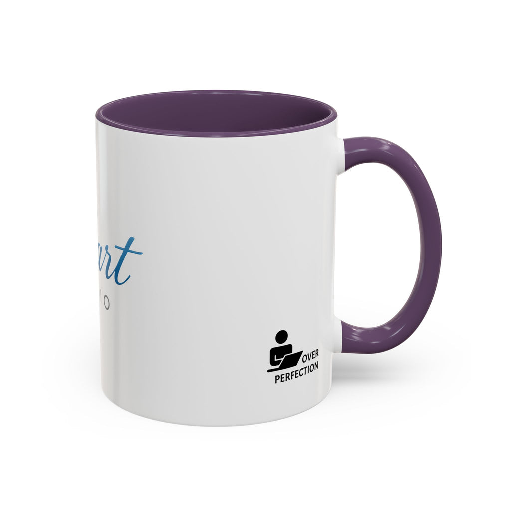Cobart Studio Branded Accent Coffee Mug – 11/15oz Ceramic Mug (Black Handle & Rim)