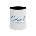 Copy of Cobart Studio Branded Accent Coffee Mug – 11/15oz Ceramic Mug (Black Handle & Rim)