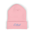 Embroidered 'Cobalt Studio' Classic Cuffed Beanie — Cozy Logo Knit Hat
