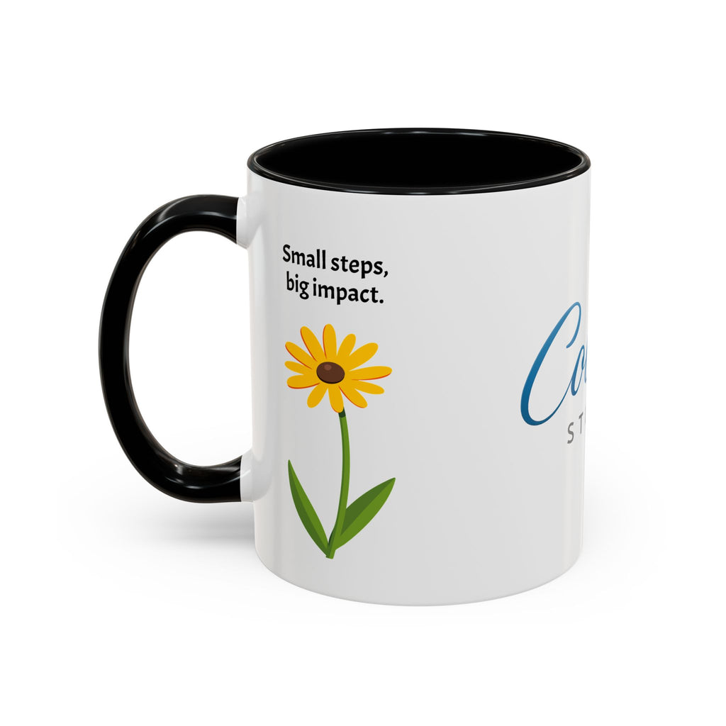 Cobart Studio Branded Accent Coffee Mug – 11/15oz Ceramic Mug (Black Handle & Rim)