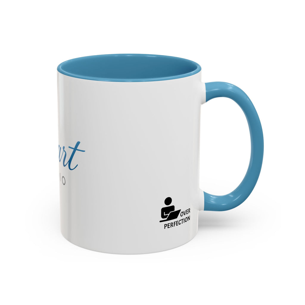 Cobart Studio Branded Accent Coffee Mug – 11/15oz Ceramic Mug (Black Handle & Rim)