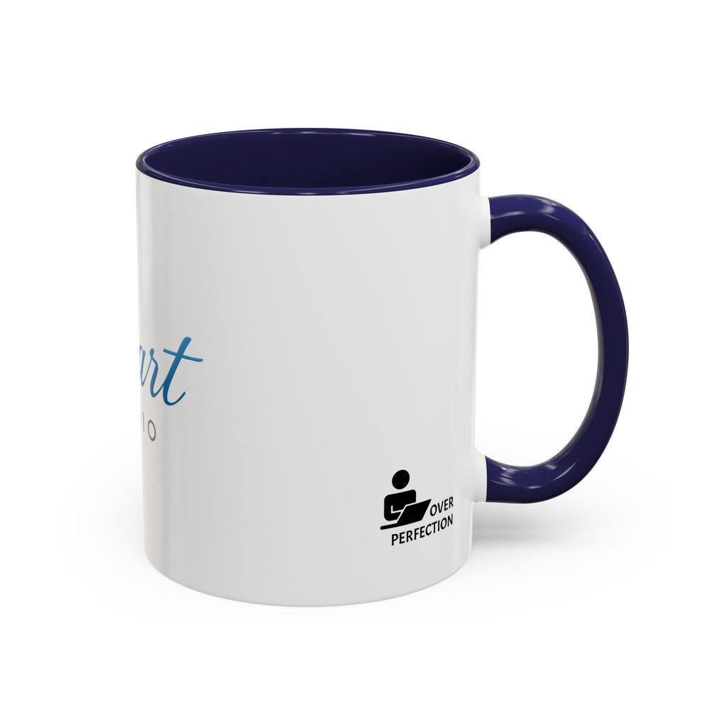Cobart Studio Branded Accent Coffee Mug – 11/15oz Ceramic Mug (Black Handle & Rim)