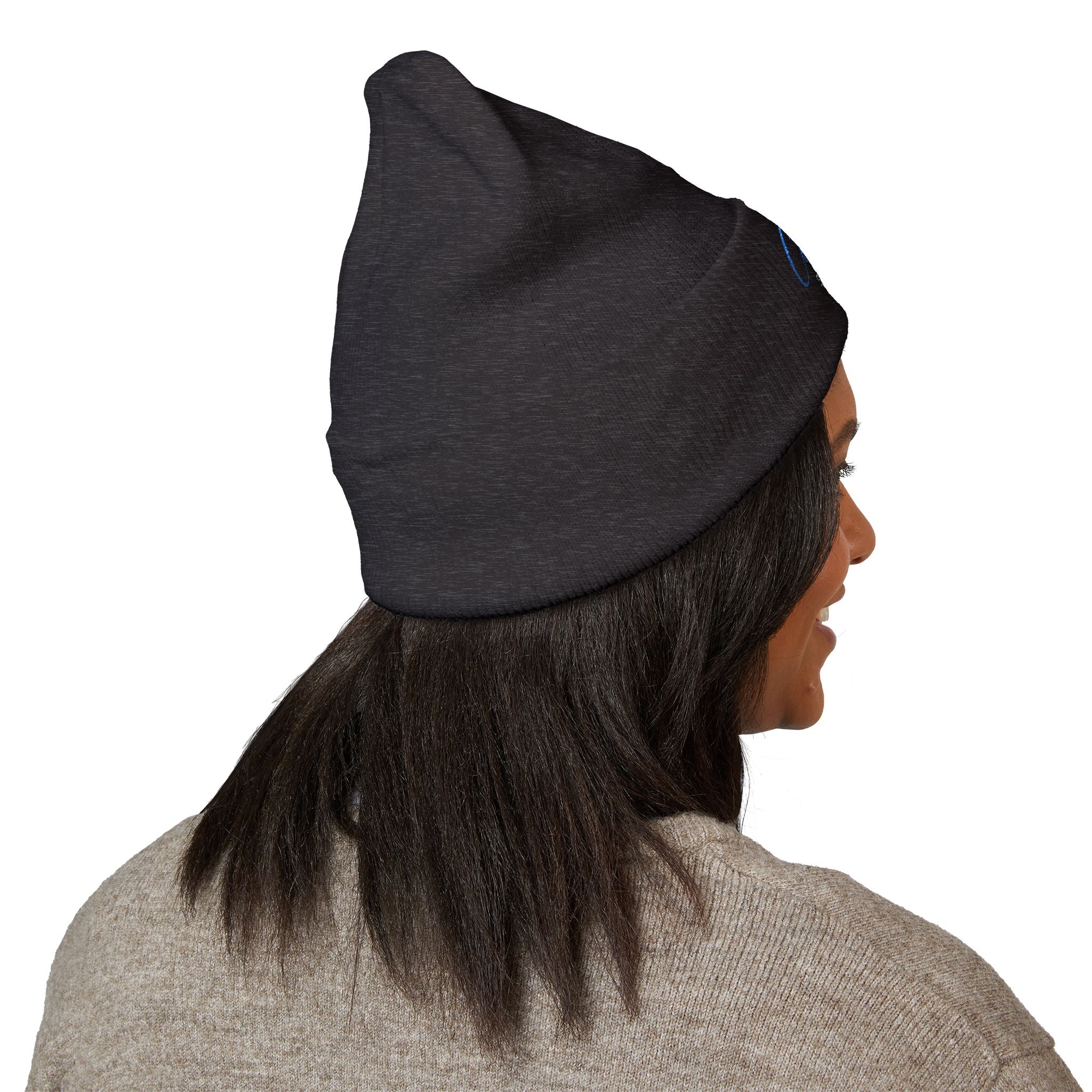 Embroidered 'Cobalt Studio' Classic Cuffed Beanie — Cozy Logo Knit Hat