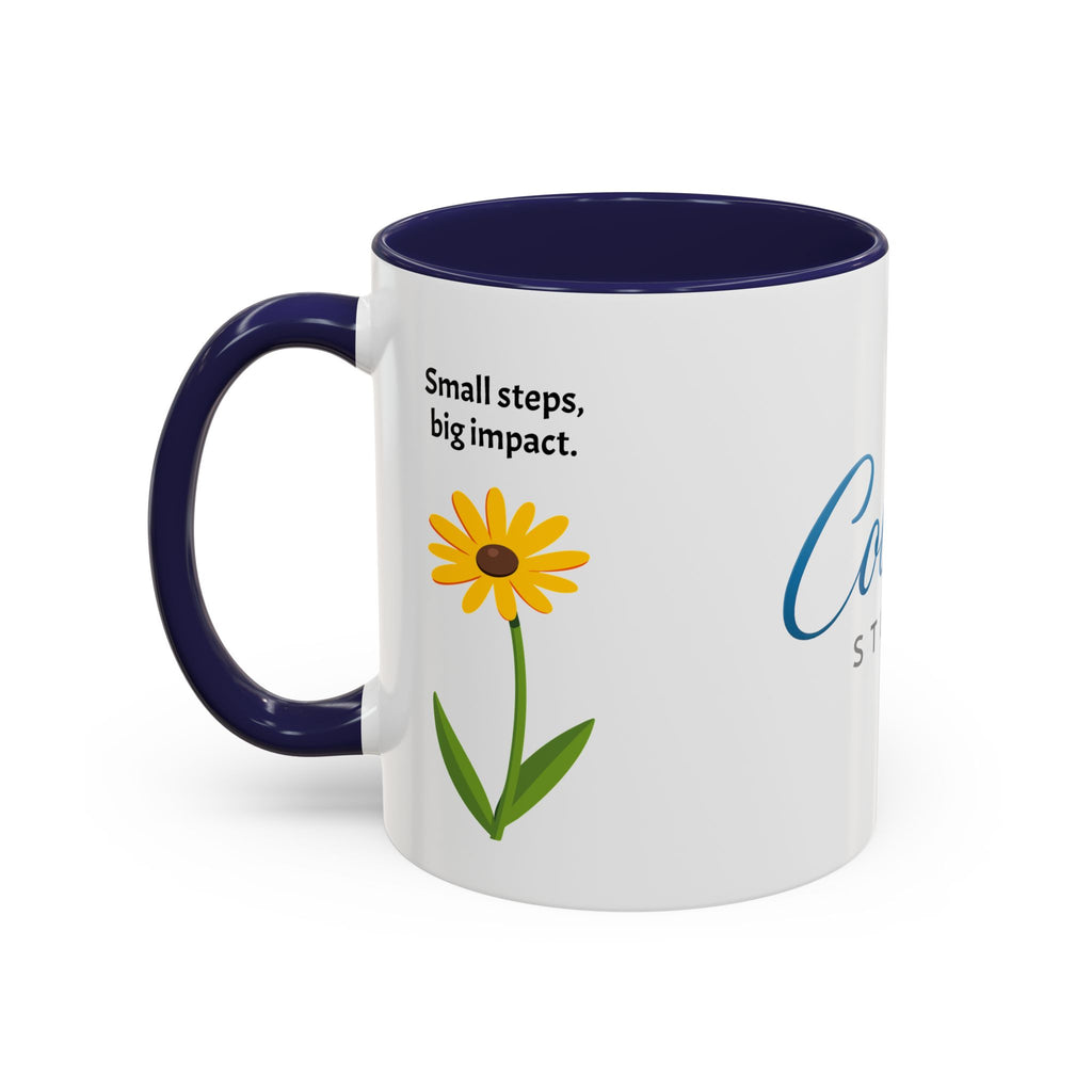 Cobart Studio Branded Accent Coffee Mug – 11/15oz Ceramic Mug (Black Handle & Rim)