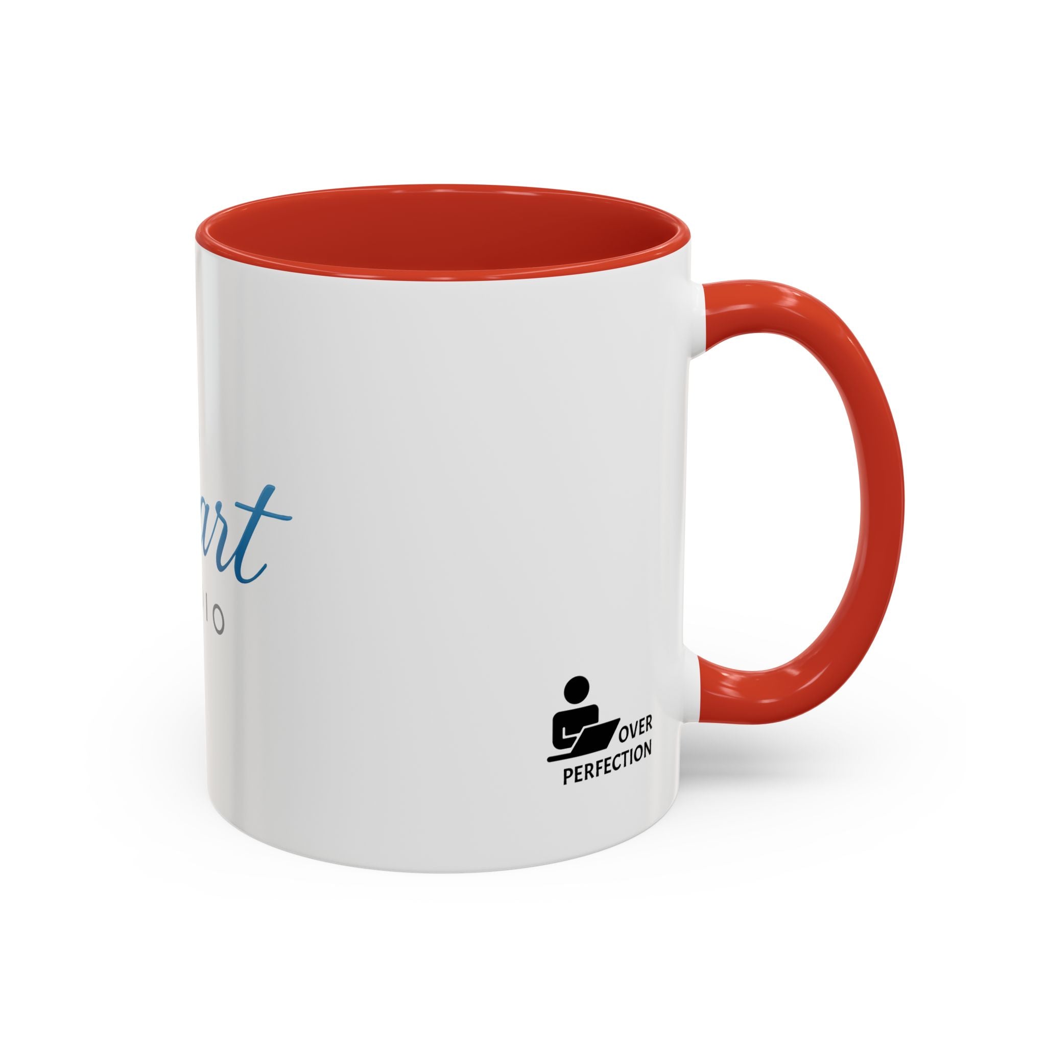 Cobart Studio Branded Accent Coffee Mug – 11/15oz Ceramic Mug (Black Handle & Rim)