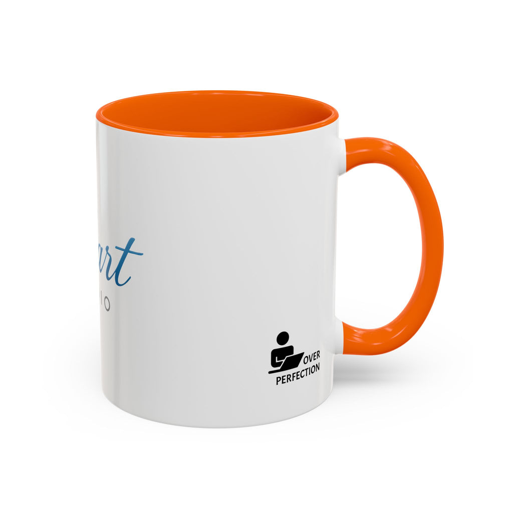 Cobart Studio Branded Accent Coffee Mug – 11/15oz Ceramic Mug (Black Handle & Rim)