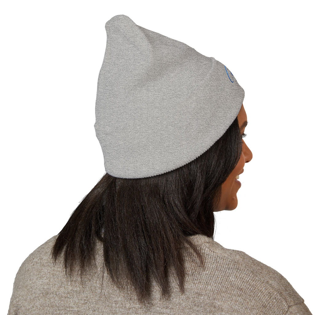 Embroidered 'Cobalt Studio' Classic Cuffed Beanie — Cozy Logo Knit Hat