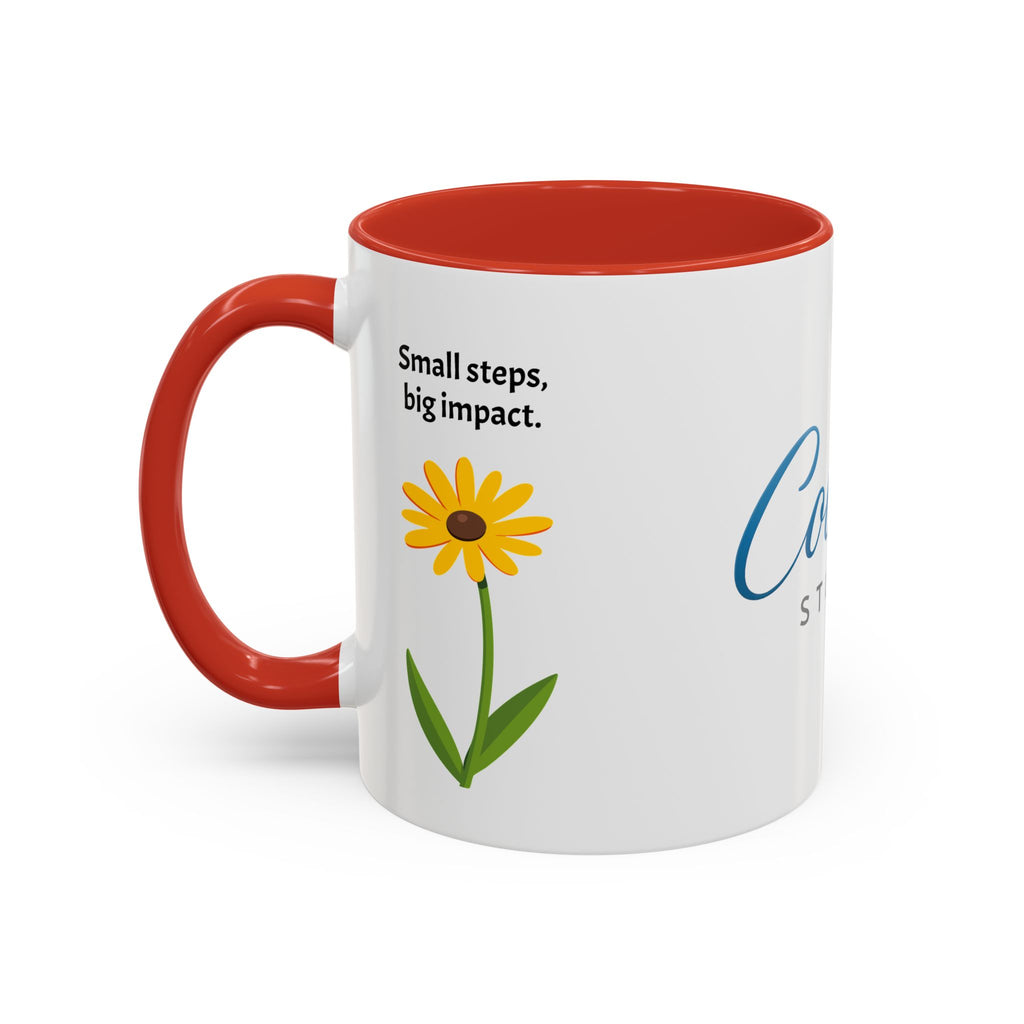 Cobart Studio Branded Accent Coffee Mug – 11/15oz Ceramic Mug (Black Handle & Rim)