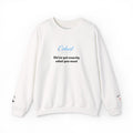 Cobart Script Crewneck Sweatshirt — Minimal White Casual Pullover