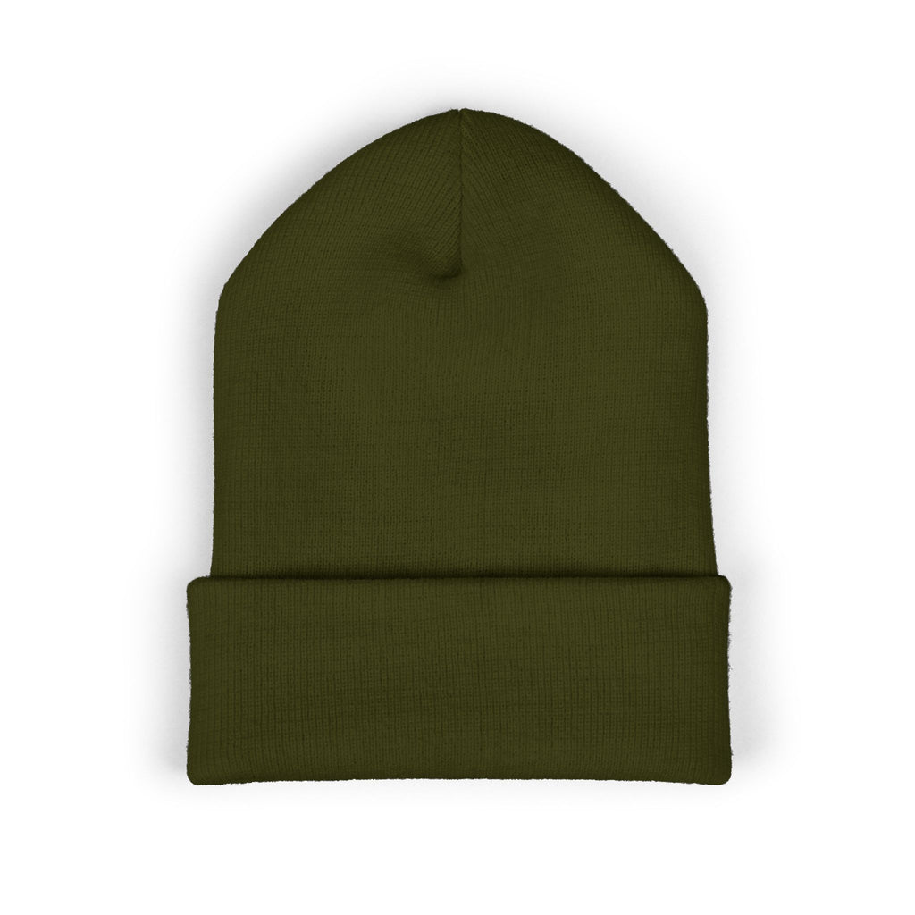Embroidered 'Cobalt Studio' Classic Cuffed Beanie — Cozy Logo Knit Hat