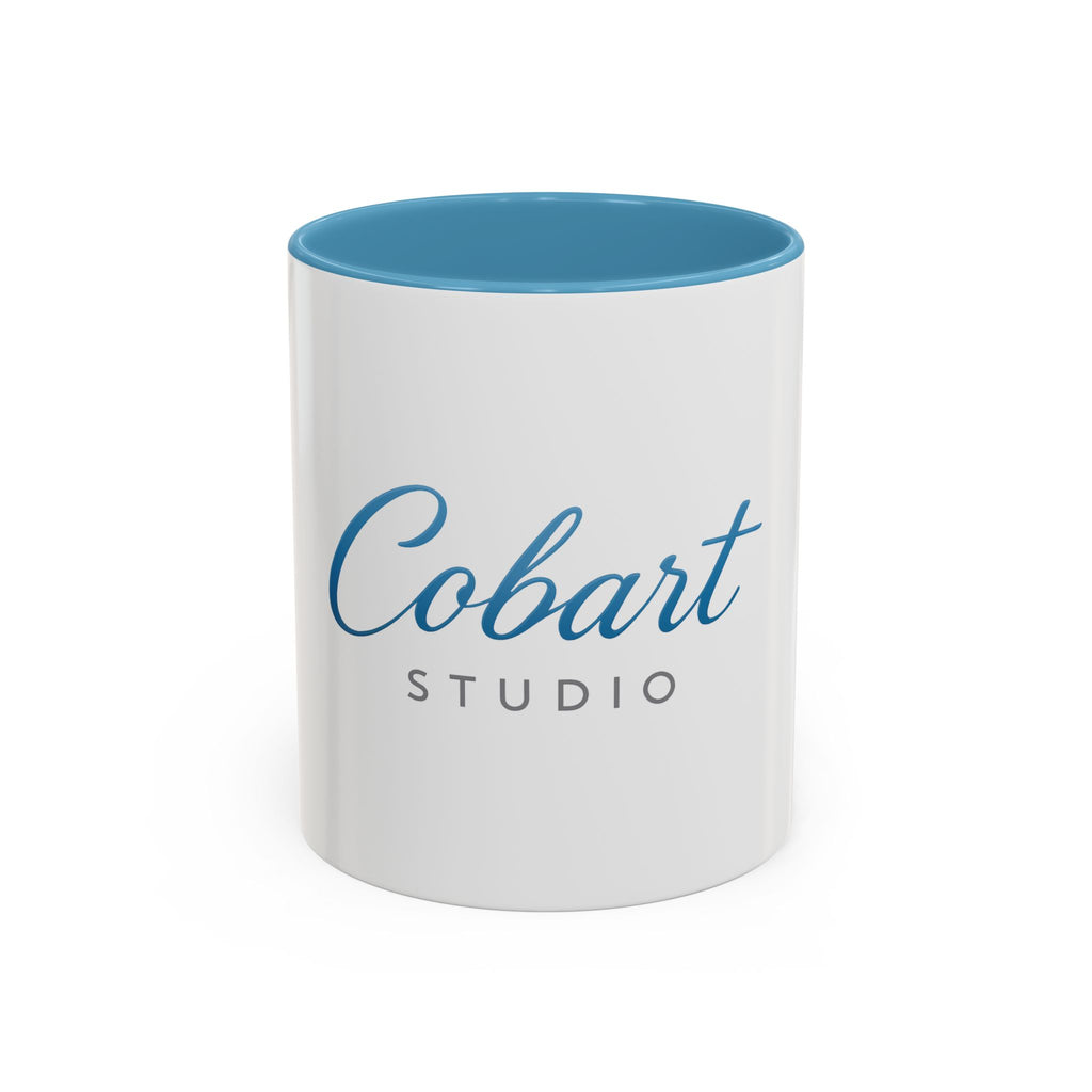 Copy of Cobart Studio Branded Accent Coffee Mug – 11/15oz Ceramic Mug (Black Handle & Rim)
