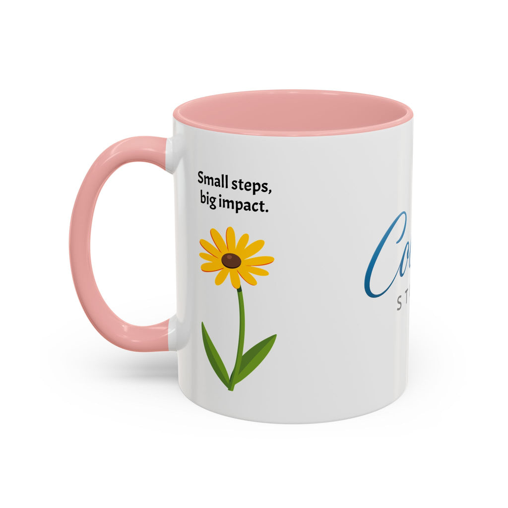 Cobart Studio Branded Accent Coffee Mug – 11/15oz Ceramic Mug (Black Handle & Rim)