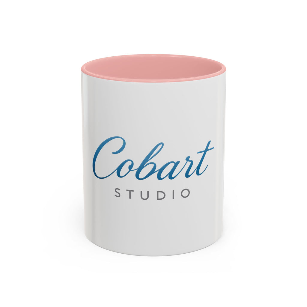 Copy of Cobart Studio Branded Accent Coffee Mug – 11/15oz Ceramic Mug (Black Handle & Rim)