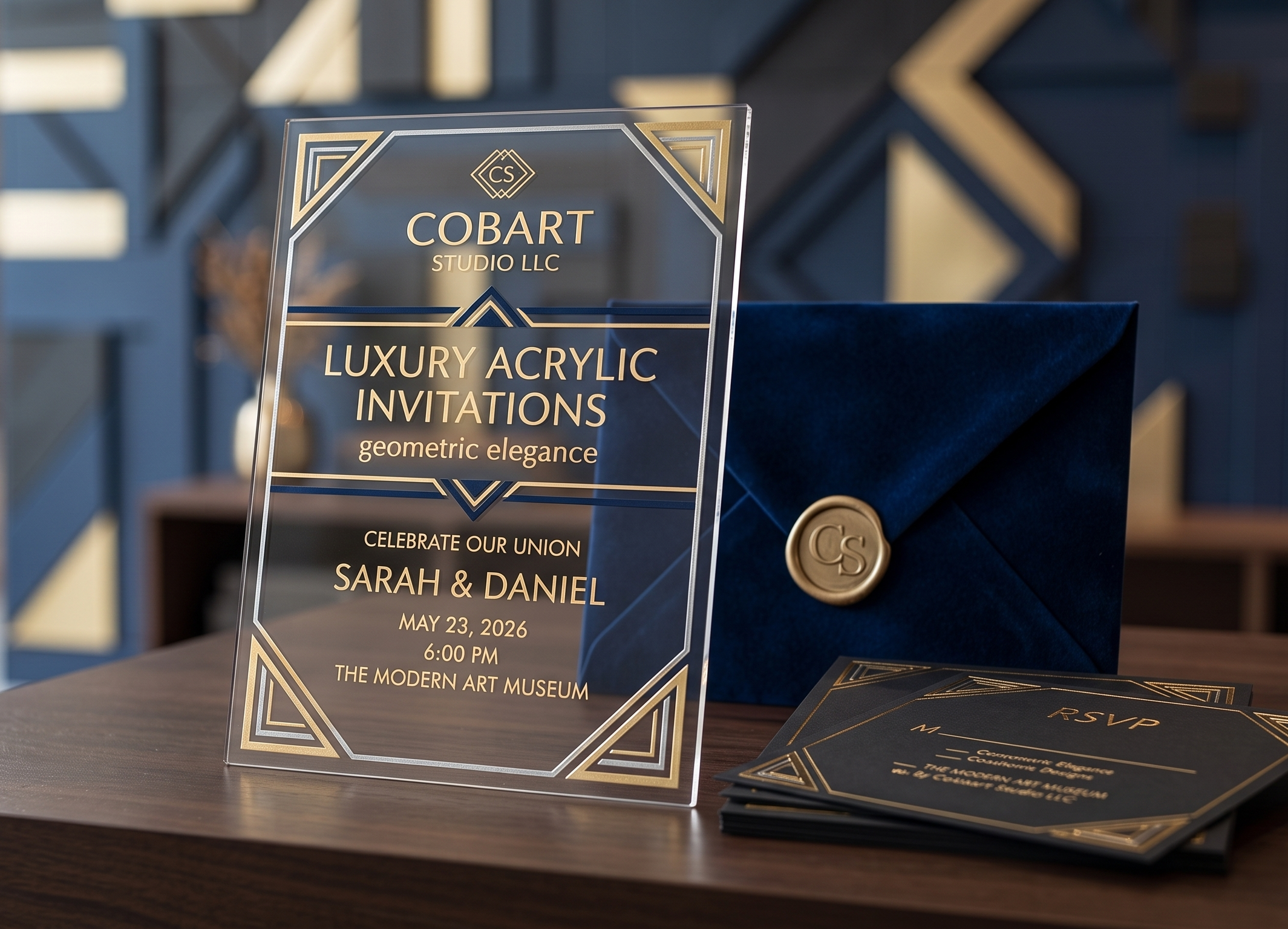 Modern Acrylic Invitations